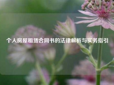 个人房屋租赁合同书的法律解析与实务指引