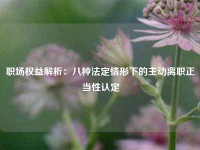 职场权益解析：八种法定情形下的主动离职正当性认定