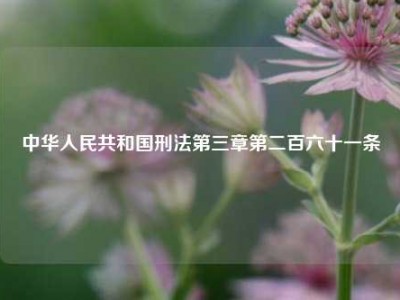 中华人民共和国刑法第三章第二百六十一条